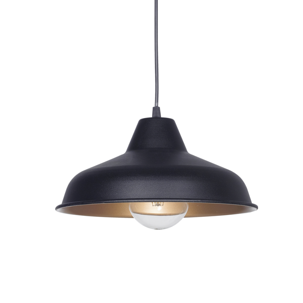 COLGANTE CHAPA CONO 1L PANT 40CM NGO INT ORO MATE