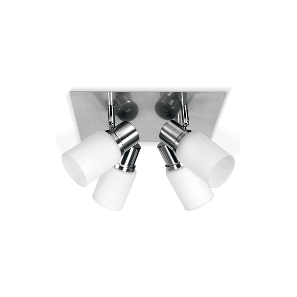 APLIQUE CUADRADO 4 LUCES TUL TUBO  AC