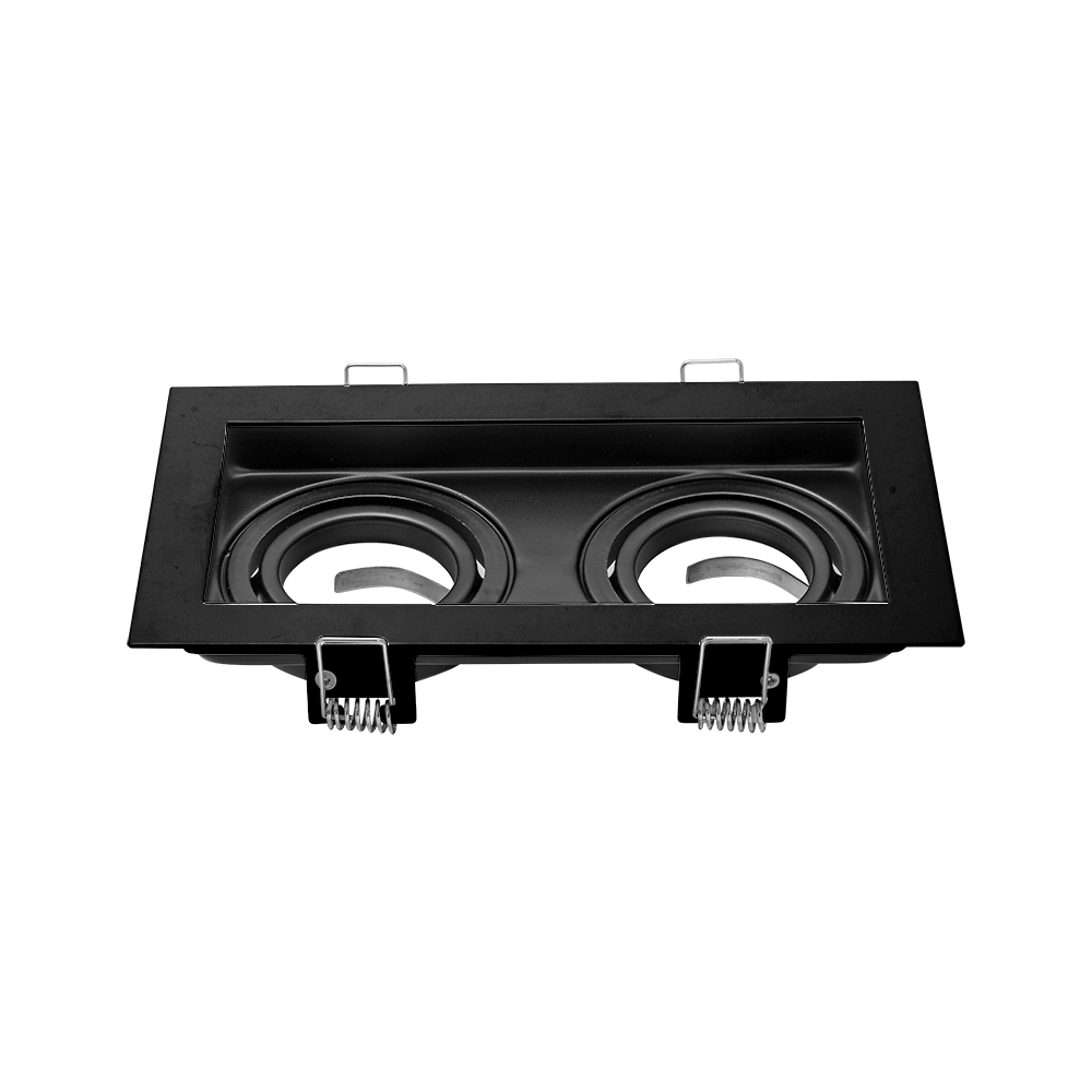 ARTEFACTO MACROLED EMBUTIR X2 DICRO MARCO NEGRO