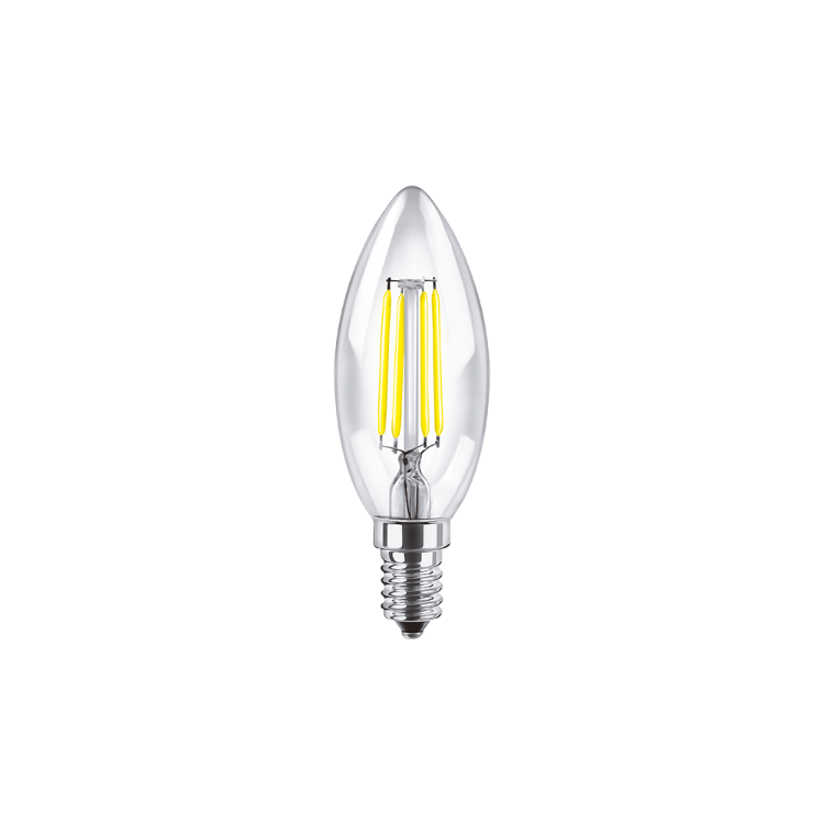 BULBO C37 FILAMENTO MACROLED 4W E14 AC180-265V CALIDO 2700K