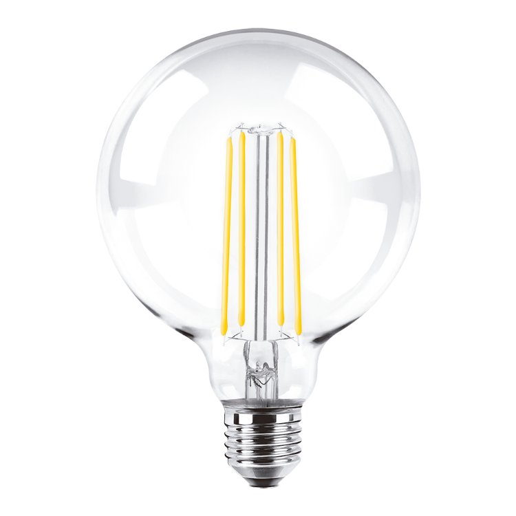 BULBO G125 FILAMENTO MACROLED 8W E27 AC180-265V CALIDO 2700K DIM