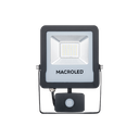 REFLECTOR LED CON SENSOR DE MOVIMIENTO MACROLED 30W AC100-240V CALIDO 3000K