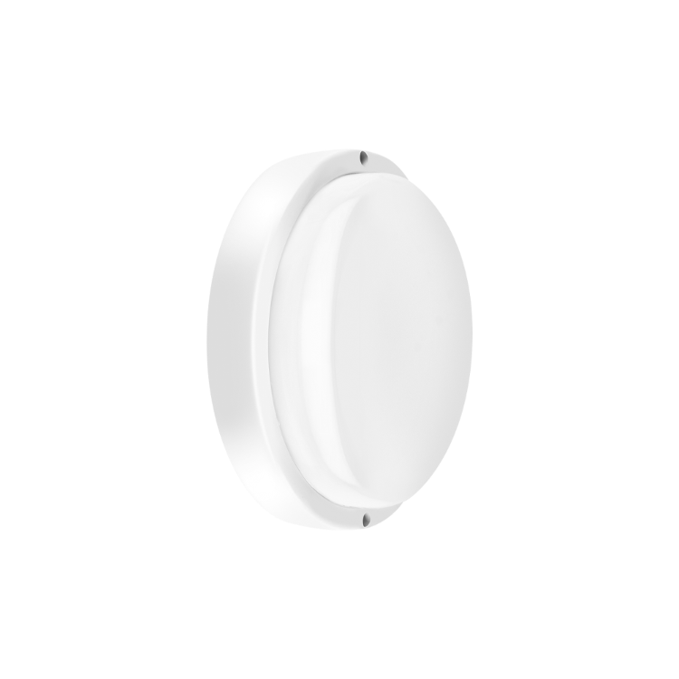 TORTUGA MACROLED REDONDA MARCO BLANCO 12W - IP54 - AC100-265V - FP:0,9 - 1080 LM - BLANCO CALIDO