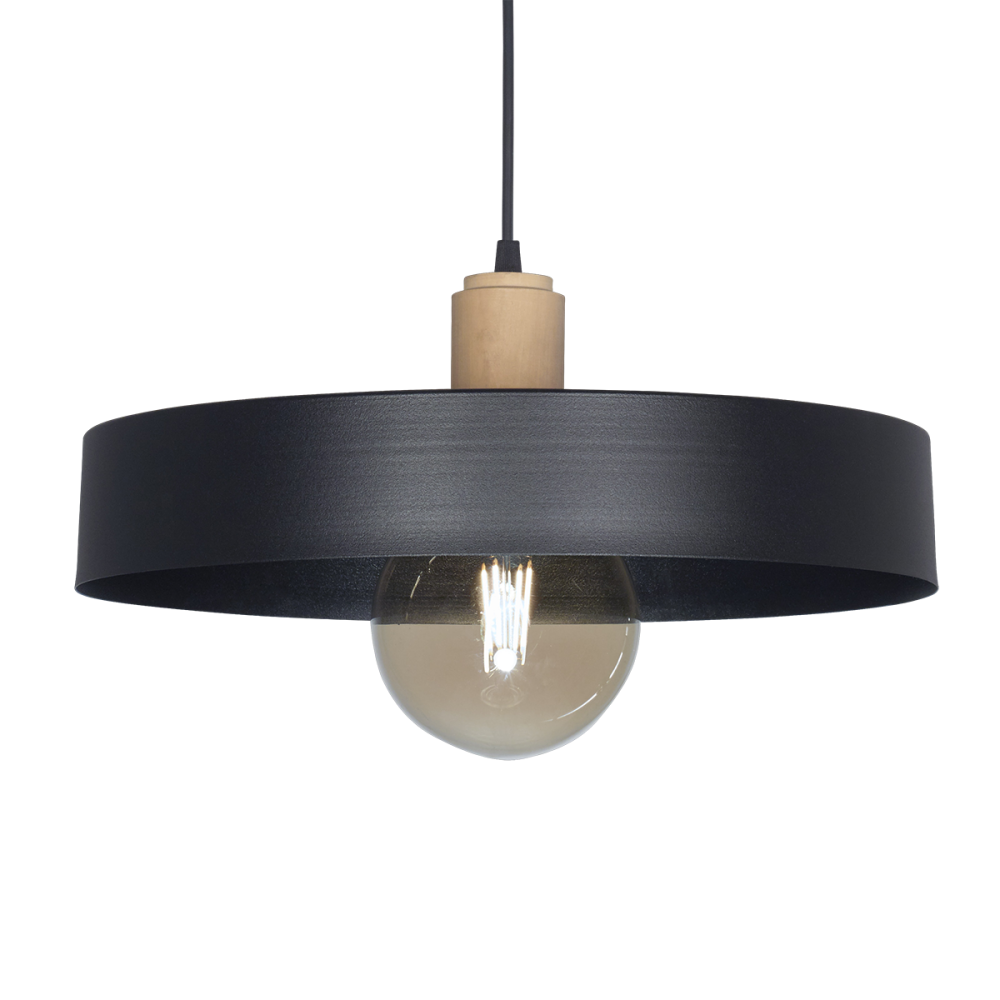 [M3003-02] COLGANTE CHAPA 1L PANT. 40CM NG CON DETALLE EN MADERA