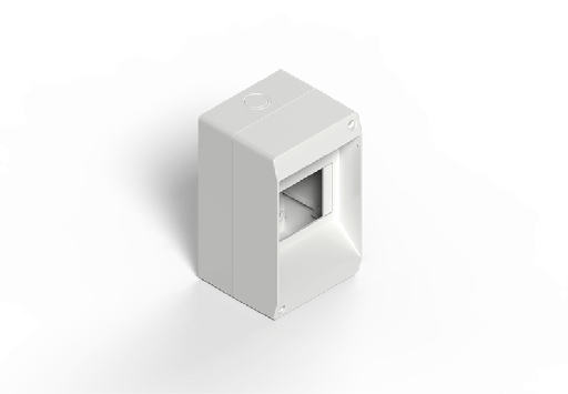 [045003B/GENROD] CAJA EXT. TM 4 BOCAS S/TAPA - BLANCA
