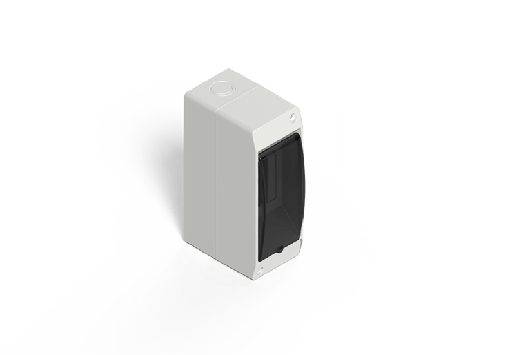 [045004B/GENROD] CAJA TÉRMICA EXTERIOR 1 BIP. BLANCA CON TAPA FUMÉ
