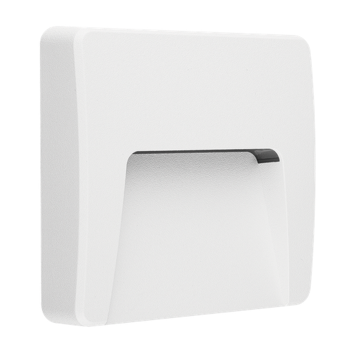 [AECB-3W/MACROLED] ARTEFACTO DE APLICAR EXTERIOR CUADRADO, COLOR BLANCO, UNIDIRECCIONAL, IP65, AC100-240V, 3W 100LM, RA>80, BLANCO CALIDO