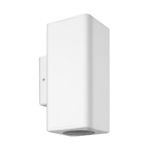 [AECB-X2/MACROLED] ARTEFACTO DE APLICAR EXTERIOR CUADRADO, COLOR BLANCO, BIDIRECCIONAL, IP54, AC100240V, GU10, 9W MAX