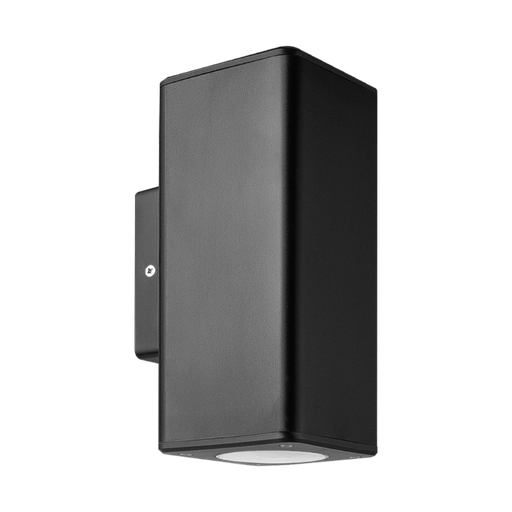 [AECN-X2/MACROLED] ARTEFACTO DE APLICAR EXTERIOR CUADRADO, COLOR NEGRO, BIDIRECCIONAL, IP54, AC100240V, GU10, 9W MAX