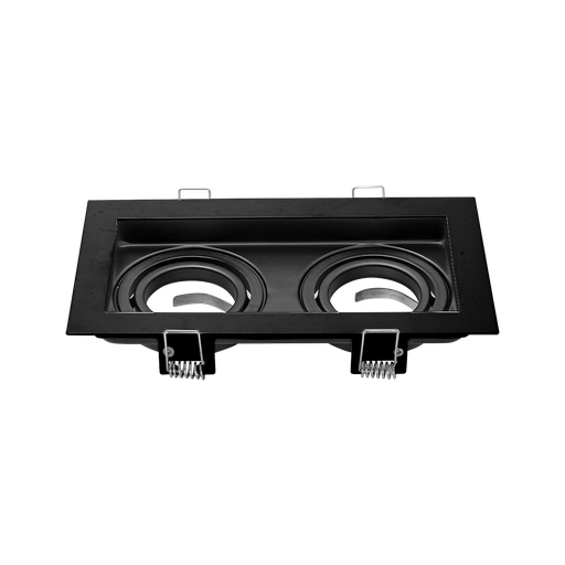 [AED-X2-MN/MACROLED] ARTEFACTO MACROLED EMBUTIR X2 DICRO MARCO NEGRO