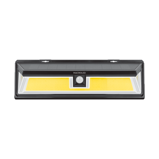 [ASPSM-10W-IP65-CW/MACROLED] ARTEFACTO SOLAR DE PARED 10W CON SENSOR DE MOVIMIENTO 2 FUNCIONES 6500K IP65