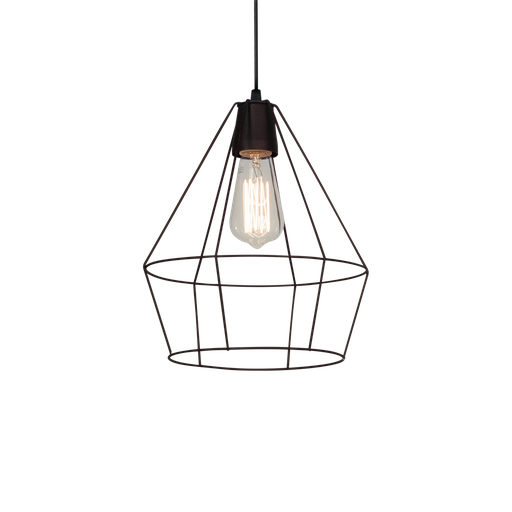 [CJ6681-02/SJ] COLG DE ALAMBRE 1L E-27 TIPO JAULA DIAMANTE Ø25CM H 30 CM NG