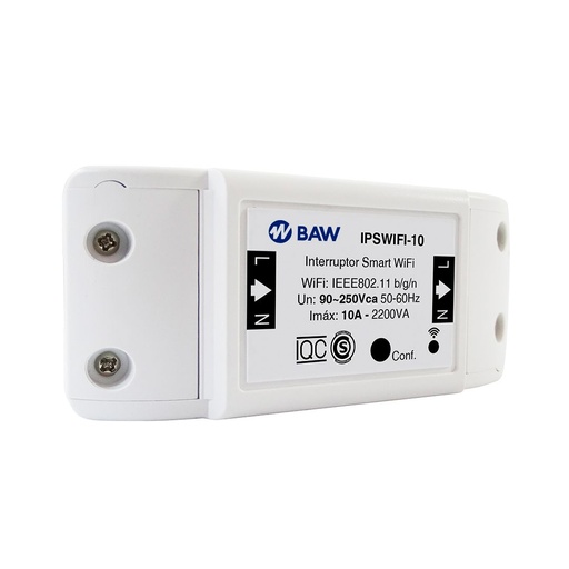 [IPSWIFI-10/BAW] CONTROL DE ILUMINACIÓN Y DISPOSITIVOS ELÉCTRICOS Y ELECTRÓNICOS MEDIANTE TELÉFONO INTELIGENTE O TABLETA. ENCENDIDO/APAGADO CON POSIBILIDAD DE TEMPORIZACIÓN CONFIGURABLE PARA AMPLIAR EL RANGO DE OPERAC