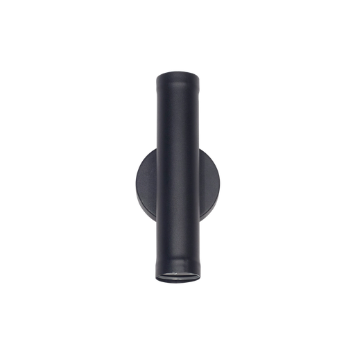 [7910-02/SJ] APLIQUE TUBO 2 LUCES BIDIRECCIONAL GU10 NEGRO Ø50X250 CON BASE RED Ø110