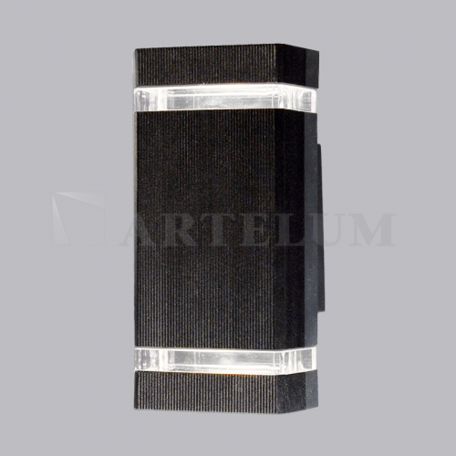 [40039-NG/ARTELUM] APLIQUE BIF."ANKA DOBLE". 2XGU10. NEGRO