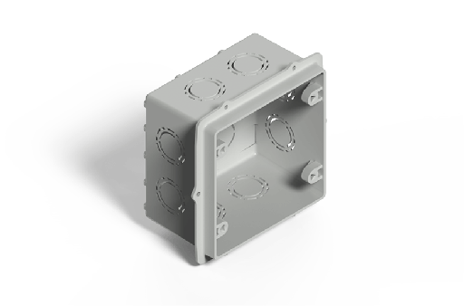 [02223PG/GENROD] CAJA DE EMBUTIR CUADRADA 10X10 C/OREJA PLASTICA